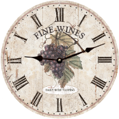 French Fine Wine Purple Grapes Clock