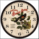 Botanical Bird  Wall Clock (SKU: MDC-BBWC)